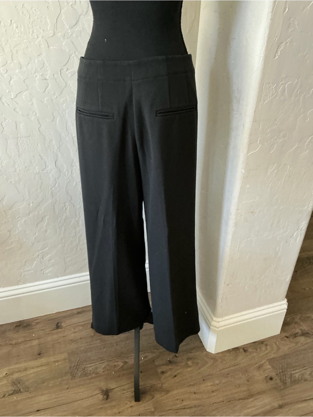 Ann Taylor Black Wide-Leg Dress Pants